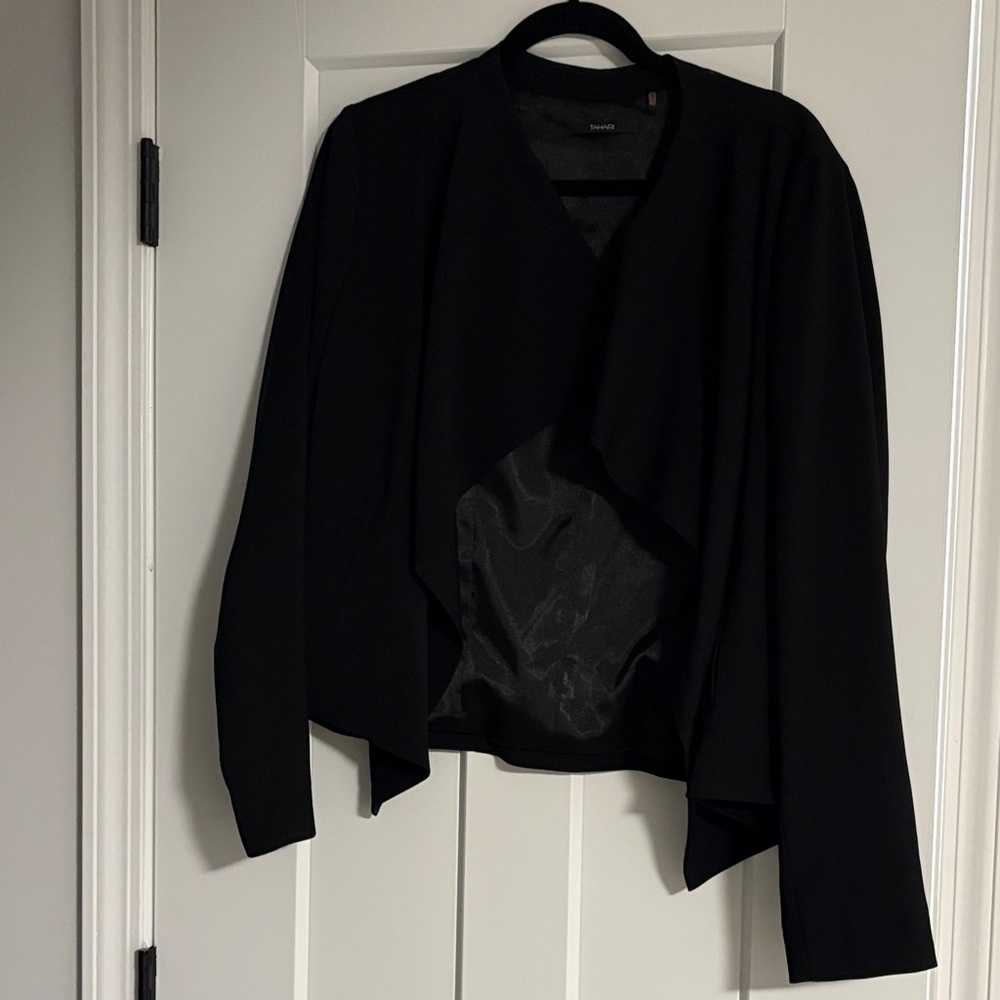 Tahari Black Draped Blazer